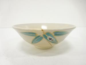 瑞雲造　金彩色絵　蛍　平茶碗(無地箱付)